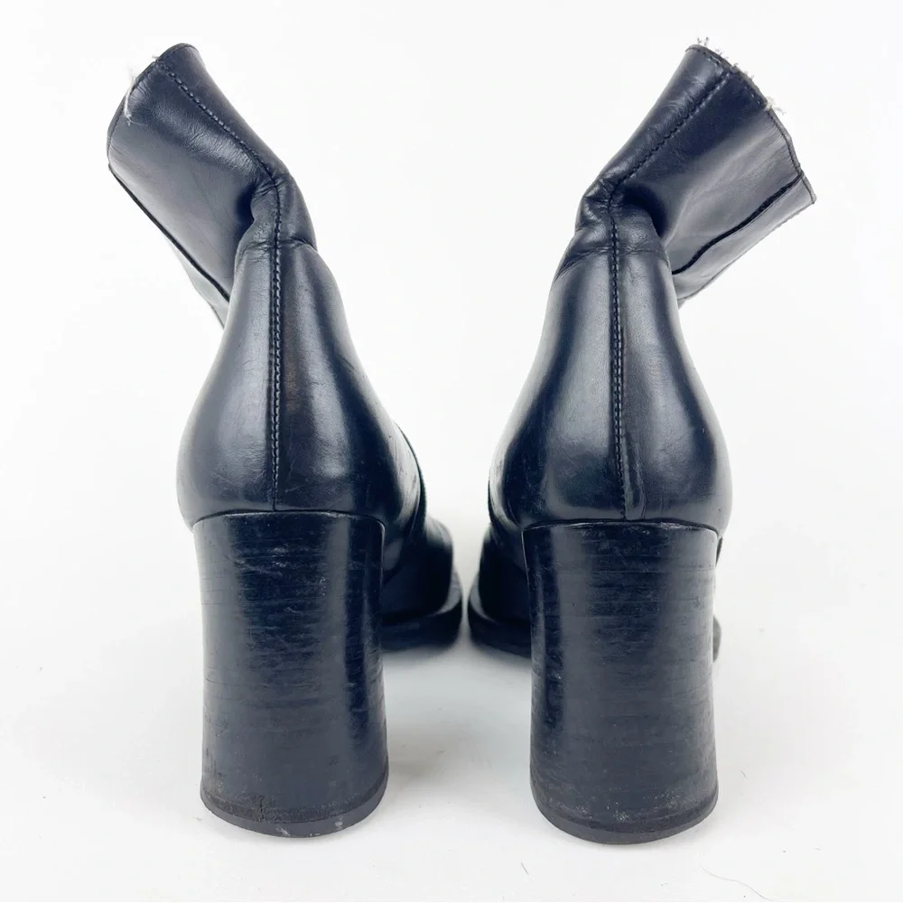 Silvia Catucci Black Leather Boot Size 38